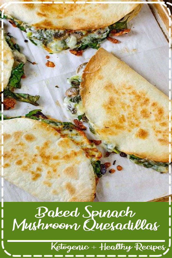 Baked Spinach Mushroom Quesadillas | DizzyBusyandHungry.com - My favorite quesadilla recipe! These are crispy, delicious, and chock full of nutrition. And baking these quesadillas allows you to make many at once, so you can feed your hungry family quickly and easily!