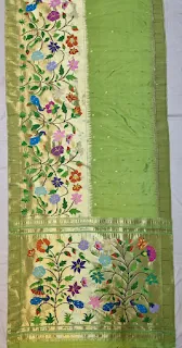 Half allover work paithani saree online shopping