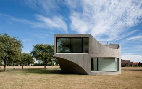 Minimalist Concrete House Design in Argentina by Johnston Marklee