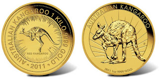 Australian kangaroo gold coin