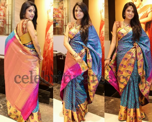 Ritu Royal Blue Bridal Saree