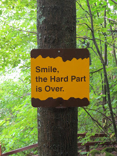 The Hard Part is Over sign.
