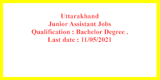Junior Assistant Jobs in Uttarakhand