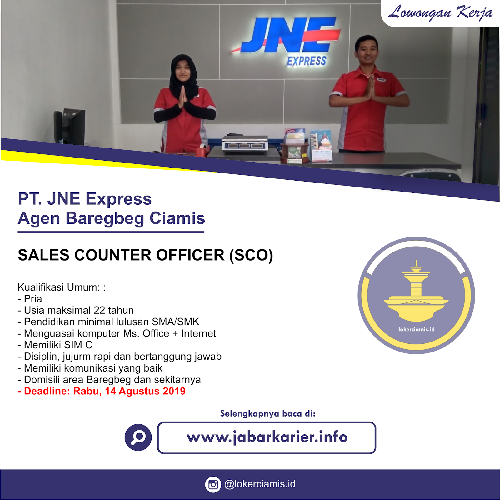 Lowongan Kerja Bandung Jne Lokerkarta Com
