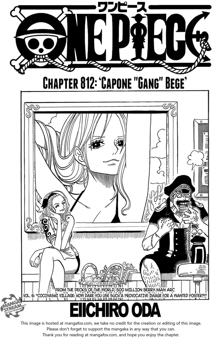 One Piece, Chapter 812 | Capone Gang Bege - One Piece Manga Online