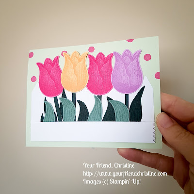 Handmade tulip greeting card