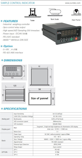 thông số cân sàn curiotec 15-20 tấn