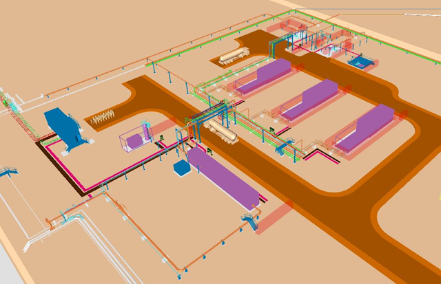 3-D Model Attribute: The design of the new high-pressure compressor facility of Moveyeid Gas Storage Project