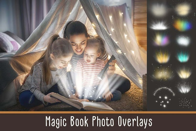 Magic Book Light Photo Overlays