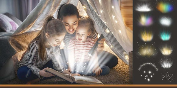 Free Download Magic Book Light Photo Overlays