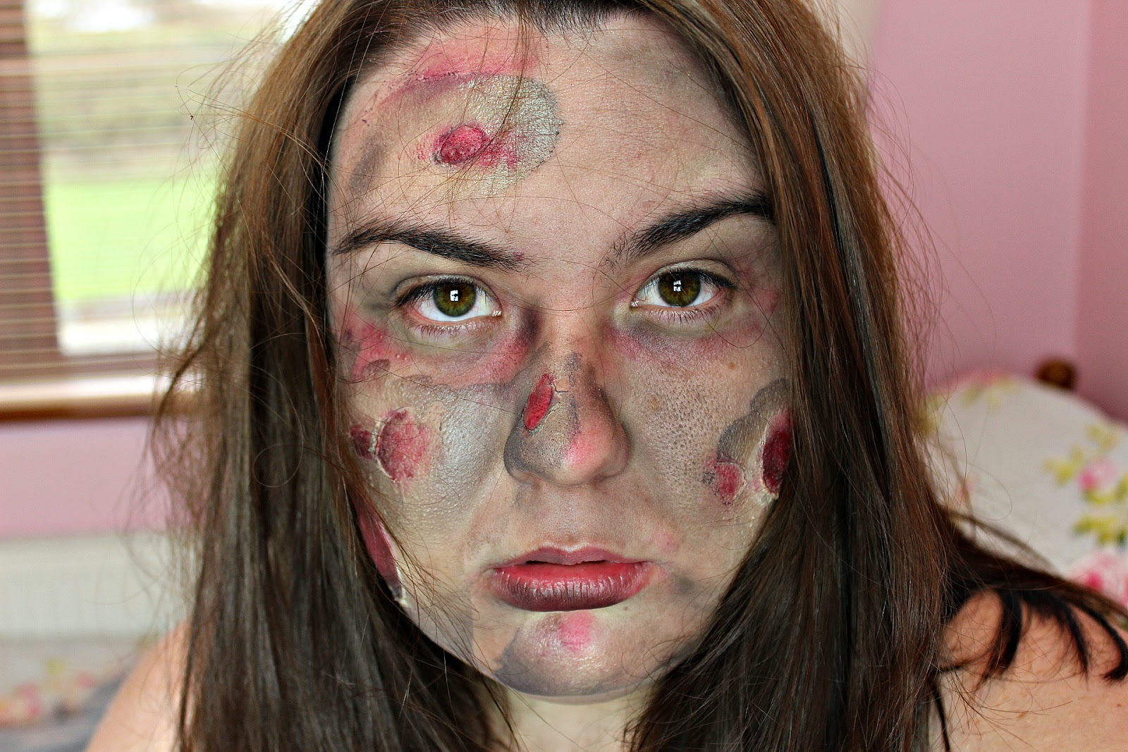 Easy Burned Zombie Style Halloween Makeup Tutorial Everyday Lauren