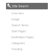 Google Analytics Site Search