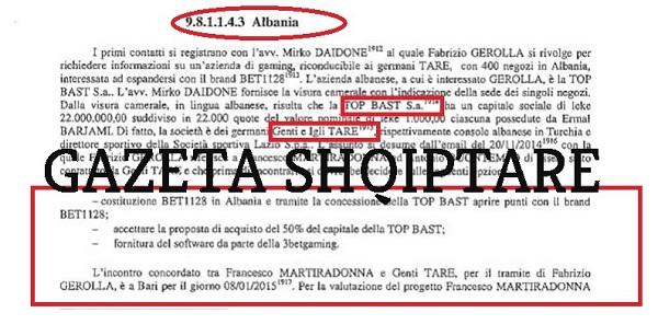 The sports betting scandal, the name of Igli Tare in Italian Prosecution's file