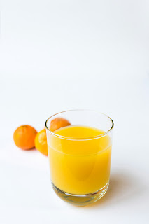 a glass of orange juice