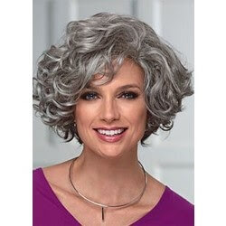 Elegant Womens Mid-Length With Face-Framing Layers Of Loose Curly Synthetic Hair Capless Wigs 16 Inch