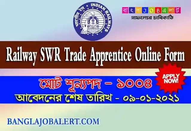 Railway SWR Trade Apprentice Online Form 2020