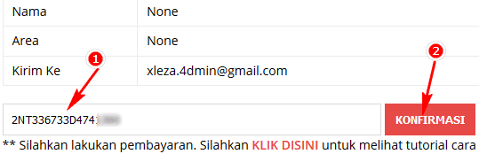 Masukkan Kode Unik Dan Klik KONFIRMASI