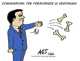 verdini, commissioni, maggioranza, vignetta satira