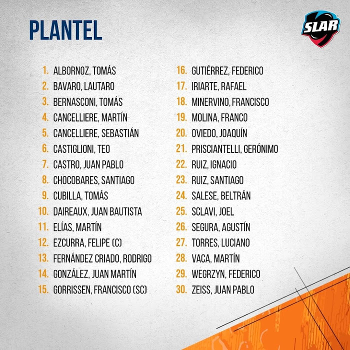 Plantel de Jaguares XV para la Superliga #SLAR