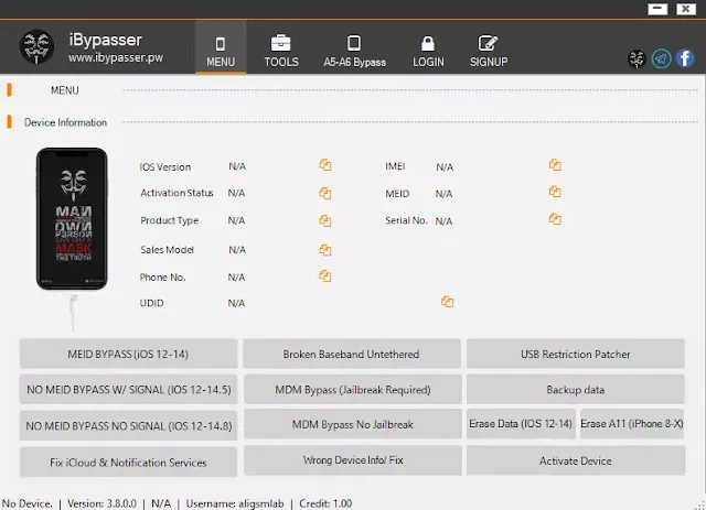 iBypasser 3.8 iCloud Bypass Tool