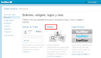 Widgets de los recursos de Twitter