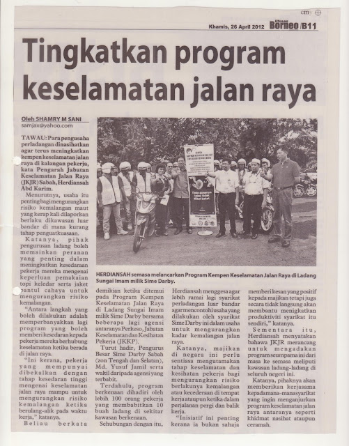Jabatan Keselamatan Jalan Raya Sabah: Keratan Akhbar dan 