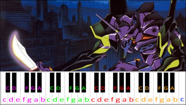 The Beast by Shirō Sagisu (Neon Genesis Evangelion) Piano / Keyboard Easy Letter Notes for Beginners