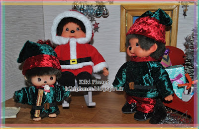 contes de noël - santaclaus - père noël  - sekiguchi - monchhichi - bebichhichi - traineau - sapin