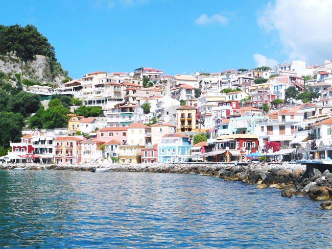 Parga coastal town and greek resort in the bay of Ionian sea