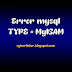 Como Corregir error en base de datos mysql 'TYPE = MyISAM'