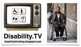 Disability.TV logo on the left, photo of Blair Underwood as Ironside in a wheelchair