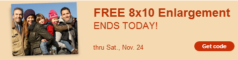 Walgreens photo coupon code 8x10 2010 free