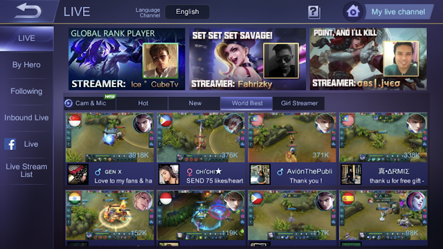 Streamer Mobile Legends