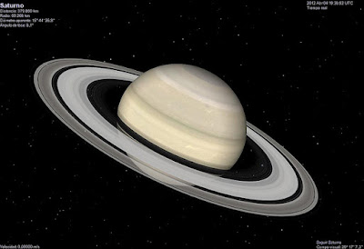 foto real del planeta saturno captada por un telescopio de gran potencia