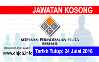 Jawatan Kerja Kosong Koperasi Permodalan Felda Malaysia Berhad logo www.ohjob.info julai 2016