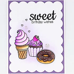Sunny Studio Stamps: Sweet Shoppe Birthday Card by Andreea Raghina