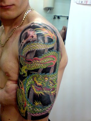 Japanese Dragon Half Sleeve Tattoo Pictures