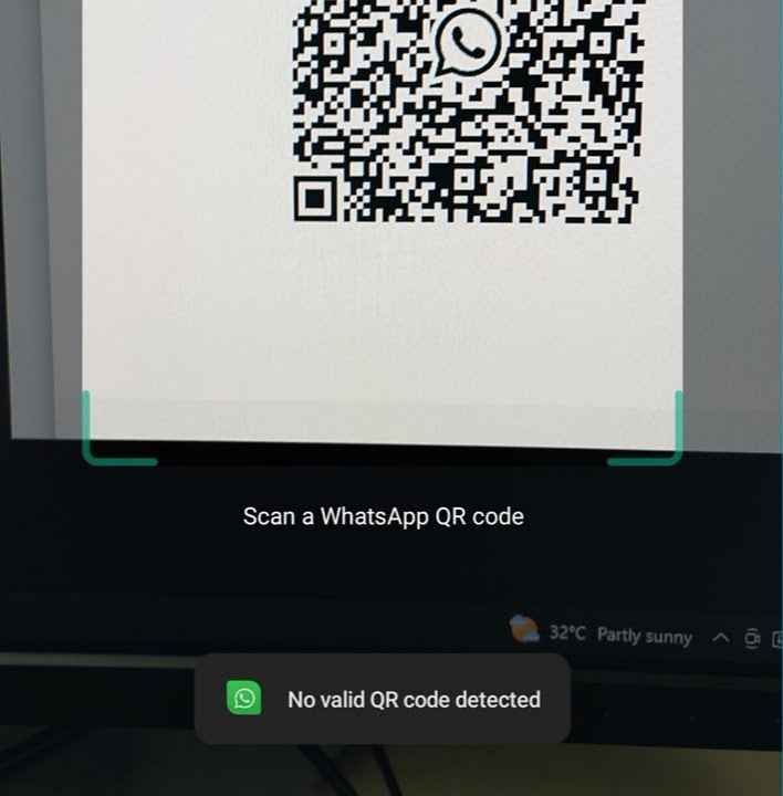 No valid qr code detected Whatsapp web