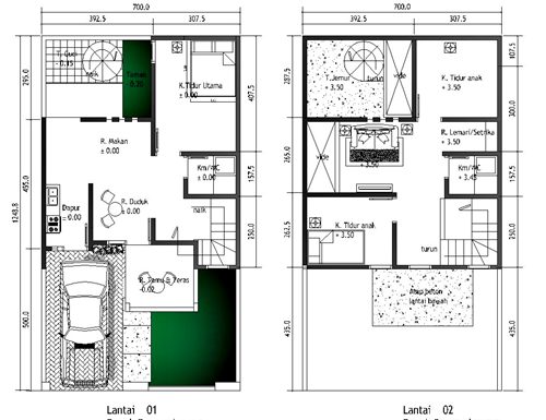 16 Contoh Rumah  Minimalis Type  36  2  Lantai  Modern Beserta 