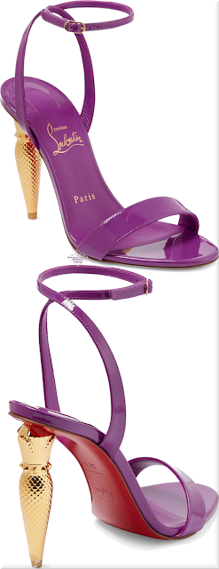 ♦Christian Louboutin purple Lipqueen 100 patent leather sandals #christianlouboutin #shoes #purple #brilliantluxury