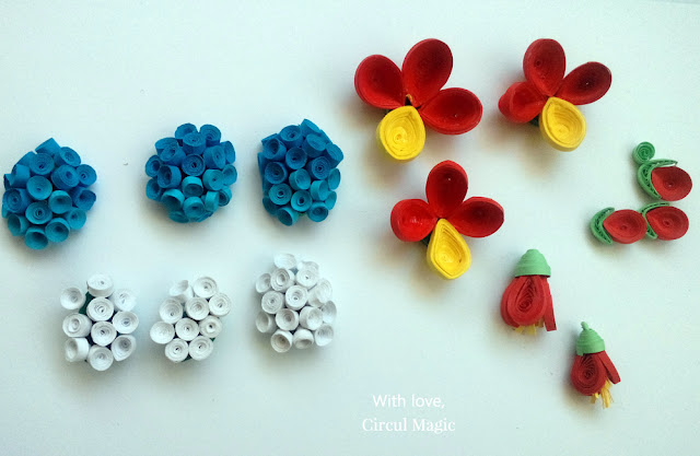 Circul Magic Flori quilling realizate din hartie