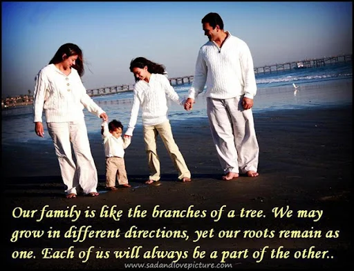 Our family is like the branch of a tree
