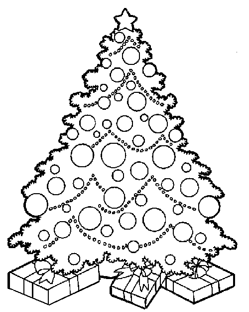 christmas tree coloring page