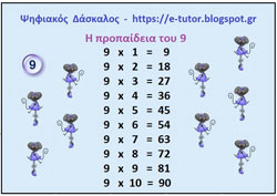 Η προπαίδεια του 9