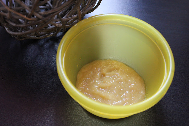 Papilles On Off Compote Pommes Mangues Sans Sucre Pour Bebe Au Thermomix Des 6 Mois