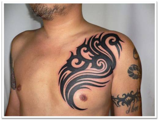 Masculine Chest Tattoos for Men