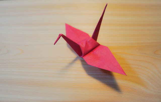 cara membuat origami bangau