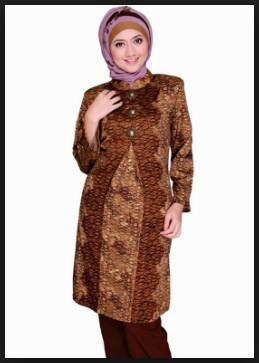 Model baju batik kerja wanita terbaru