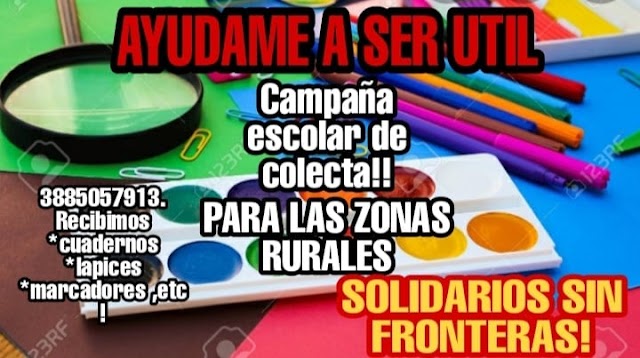 Campaña solidaria para ayudar a los niños de zonas rurales