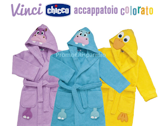 Logo Vinci gratis 30 accappatoi colorati Chicco